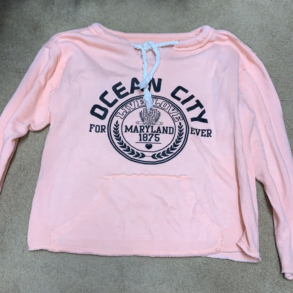 Pink Long Sleeve Ocean City Pullover
